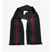 GUCCI 古驰 147351-4G704-1166 中性款双G条纹拼色围巾