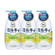 Cow 牛牌 牛乳石碱柚子活力沐浴露 550ml 3瓶装 *2件