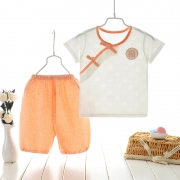 汉服纯棉男女童短袖套装 券后￥15.9