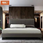 喜临门 真皮床双人床皮 奥卡 米白色床+床垫组合 180*200cm