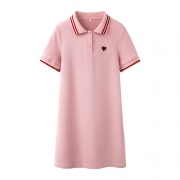 艾米恋 Q6134 女士POLO领连衣裙
