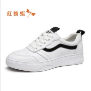 红蜻蜓  牛皮小白鞋