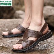 木林森凉鞋男真皮夏季新款 券后￥39
