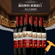 智利原酒进口红酒 梅赛得 干红葡萄酒750ml*6支装