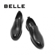 京东PLUS会员： BeLLE 百丽 5UU02CM8 男士休闲皮鞋 *2件