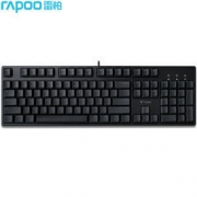 Rapoo 雷柏 V860 机械键盘 有线键盘 游戏键盘 104键 原厂Cherry轴 吃鸡键盘 黑色 樱桃红轴