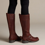 反季白菜价！头层牛皮：Clarks 其乐 Orinoco Jazz 女士侧拉链骑士长靴
