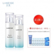 12点：LANEIGE 兰芝 臻白晶透水乳套组 （水120ml+75ml+乳100ml+75ml+洁面+面膜）