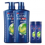 CLEAR 清扬 男士去屑洗发水套装 清爽控油型（720g*2+100g*2+赠清扬去屑洗发水200g）