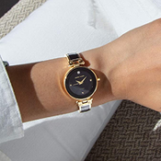 Anne Klein 安妮·克莱因 AK/1980BKGB 女士goldtone镶钻手表