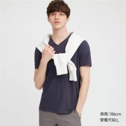 UNIQLO 优衣库 419494 男装袋装V领T恤(短袖)