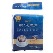 悠诗诗（UCC）滴滤挂耳式职人咖啡粉(圆润柔和) 7g*8p/袋 日本进口 *9件