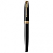 PARKER 派克 Sonnet卓尔 纯黑丽雅金夹钢笔 18K M尖