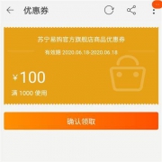 苏宁1000-100优惠券