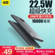 16日22点、历史低价： BASEUS 倍思 Adaman 移动电源 22.5W 10000mAh