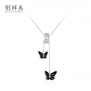 别样美 女纯银蝴蝶项链 59元包邮（需用券）