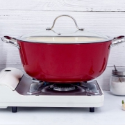 cookercool 果洱 珐琅不粘汤锅  28cm 168元包邮（需用券）