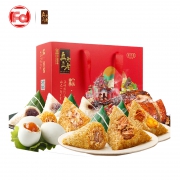 真真老老 嘉兴粽传情豪华版 10粽4蛋1酱鸭 1440g 端午礼盒 49.9元包邮（需用券）