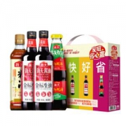 海天 金标生抽500ml*2+金标蚝油530g+古道料酒450ml礼盒装 *5件