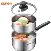 苏泊尔SUPOR304  不锈钢奶锅  蒸屉蒸格  16CM*2件