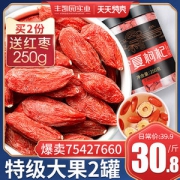 丰凯园 正宗中宁苟杞 头茬特级大果 250g*2罐