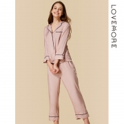 LOVEMORE  LHY2JJ003W 女士贡缎家居服套装
