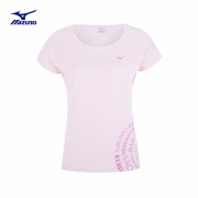100%纯棉、修身吸汗：日本 美津浓 Mizuno 女款字母T恤