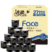 京东PLUS会员：C&S 洁柔 黑Face 卷纸 4层140g*27卷 *4件