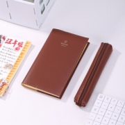 deli 得力 SZ600 皮质复古旅行手账本 48K 棕色 *5件