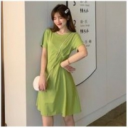 Herscity 02HLQ08 女士不规则抽绳连衣裙