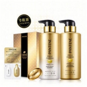 PANTENE 潘婷 奢焕盈润洗护套装（洗发水300ml 护发素300ml） 赠发膜12ml