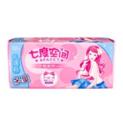 七度空间（SPACE7）丝柔棉层超薄日用卫生巾245mm*32片*5件