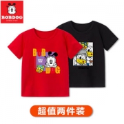 巴布豆 纯棉儿童短袖2件