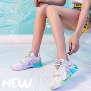 新低！清凉侧透网，猪皮内里：马克华菲 女士 2020年春季新款老爹鞋+凑单品