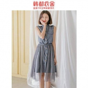 26日0点：韩都衣舍 IG8085 女士网纱连衣裙套装