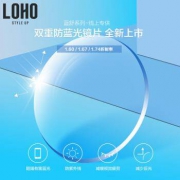 LOHO 防蓝光近视镜片 1.67+镜框