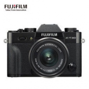 12期免息： 富士（FUJIFILM）X-T30/XT30 微单相机 套机 黑色（15-45mm镜头 ) 2610万像素 4K视频 蓝牙WIFI