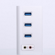 阿卡西斯 HS0047 USB3.0hub分线器 集线器外置声卡独立外接音频口