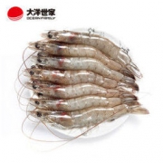 大洋世家 原装进口厄瓜多尔白虾（大号） 2kg 80-100只