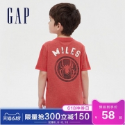 Gap男童舒适圆领短袖T恤夏季540436 2020新款漫威系列洋气上衣