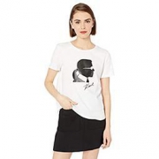 老佛爷同名品牌 Karl Lagerfeld Paris 卡尔·拉格斐 女士棉质短袖T恤