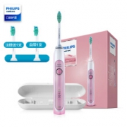 PHILIPS 飞利浦  电动牙刷 成人声波震动(自带刷头*1+牙刷盒) 2种模式 HX6761/03