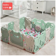 616预告： babycare 儿童婴儿游戏围栏 晨雾绿 14+2围栏 192*155cm