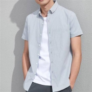 HLA 海澜之家 HNECJ2R028A 男士净色休闲短袖衬衫
