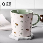佳佰 麋鹿创意马克杯 340ml