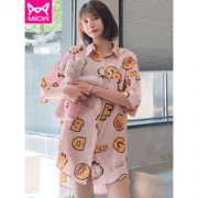 MiiOW 猫人 2020新款夏季薄款冰丝睡裙大码家居服 多款
