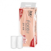 洁柔卷纸 粉Face 加厚4层70g卫生纸*10卷