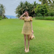 UROU 9067 女士小雏菊连衣裙