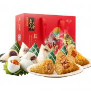 真真老老 嘉兴粽传情豪华版 10粽4蛋1酱鸭 1440g 34.9元（需用券）