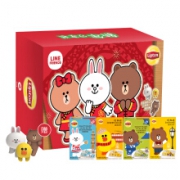 立顿Lipton 奶茶礼盒装  赠LINE FRIENDS定制公仔 4种口味40条 730g*5件